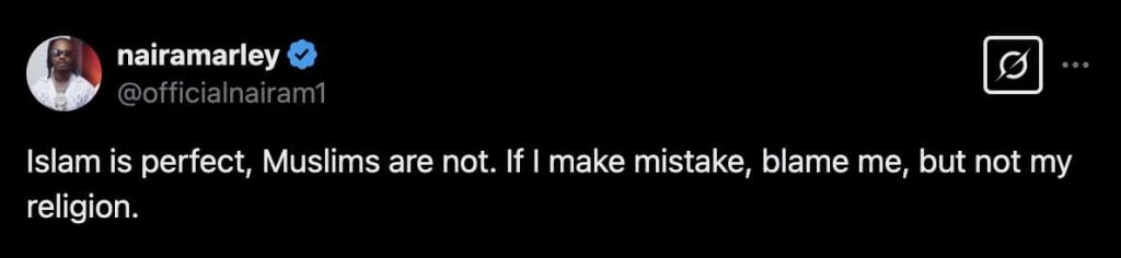 Naira Marley Urges Fans to Hold Him Accountable Not His Religion